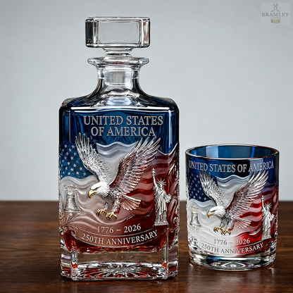American Eagle 250th Anniversary Whisky Decanter & Glass Set