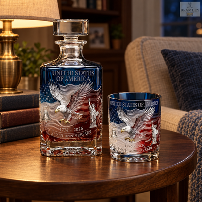 American Eagle 250th Anniversary Whisky Decanter & Glass Set