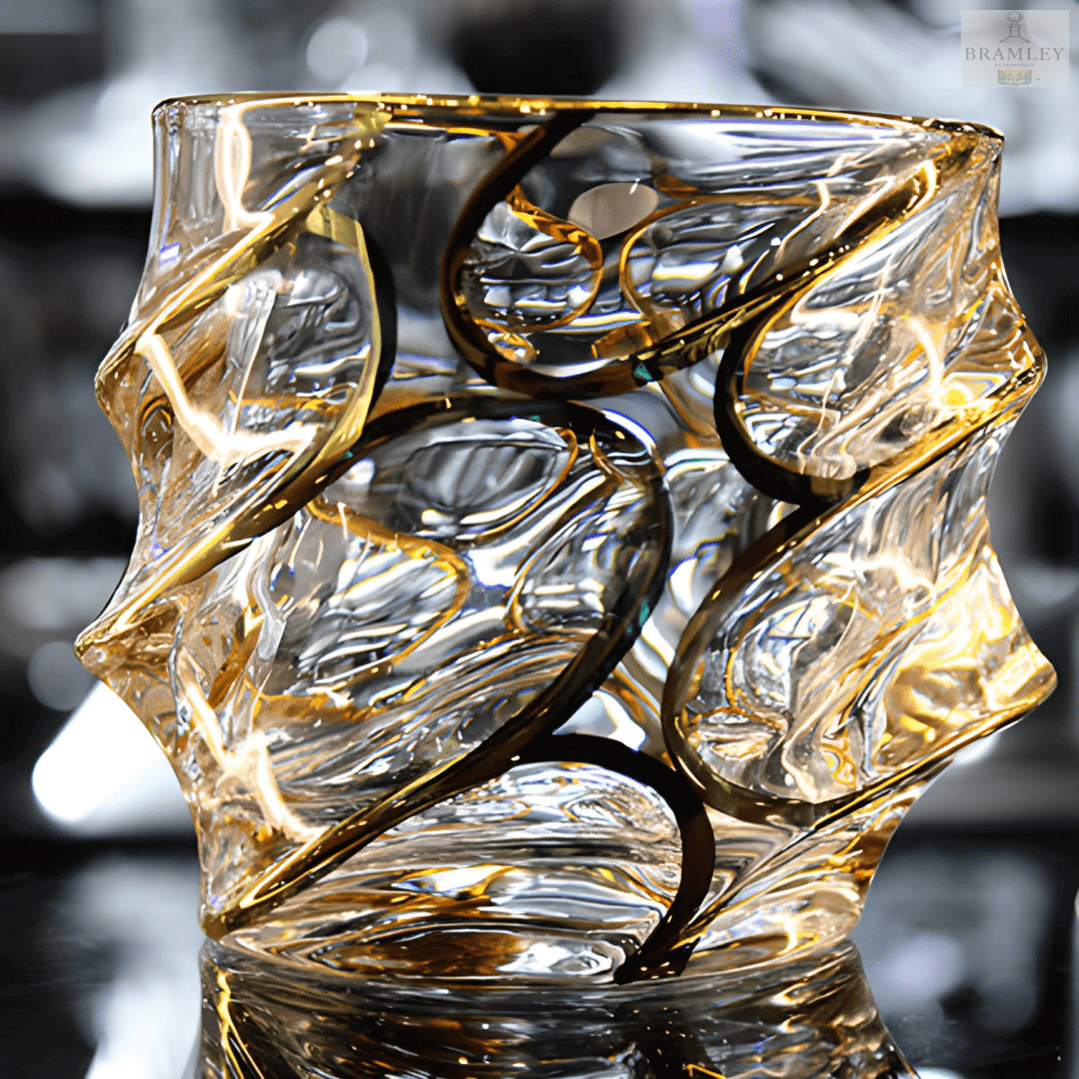 Arashi Gold Japanese Crystal Whisky Glass