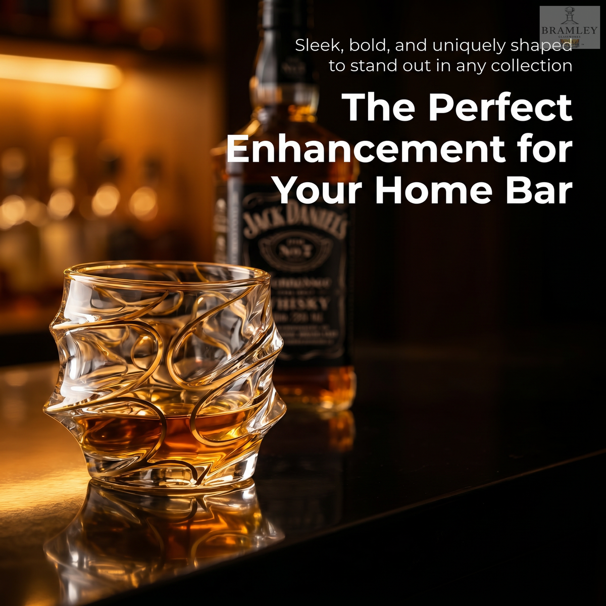 Arashi Gold Japanese Crystal Whisky Glass