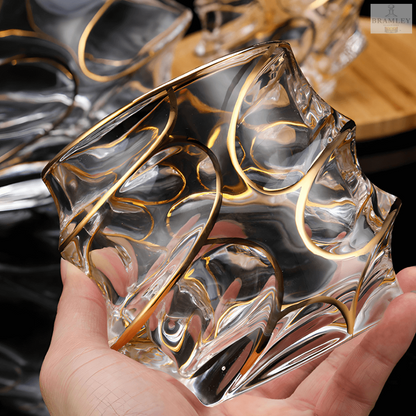 Arashi Gold Japanese Crystal Whisky Glass