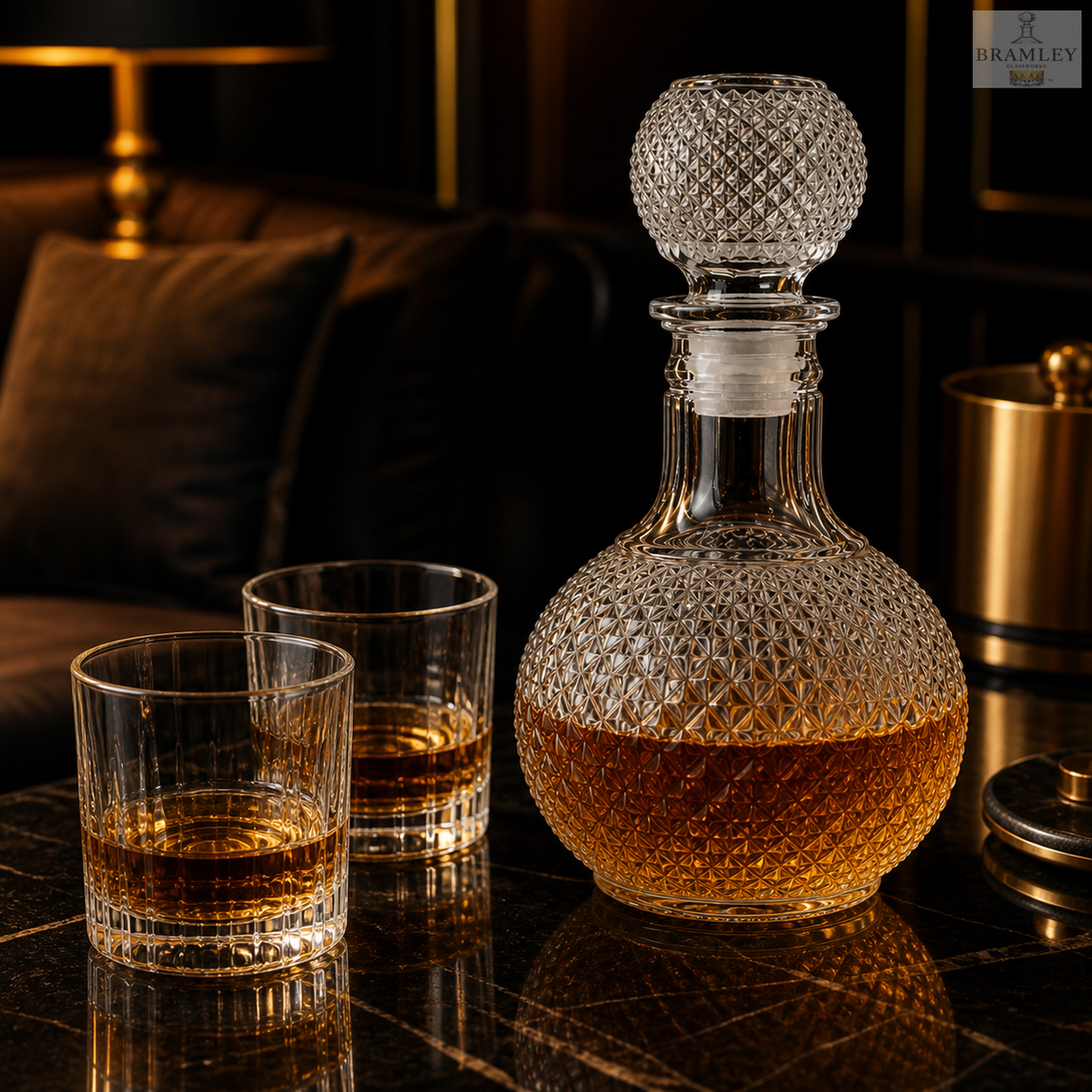 Diamond Cut Whisky Decanter