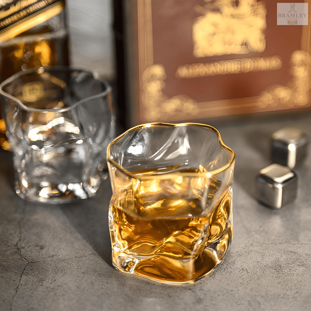 Hoshi Gold Japanese Crystal Whisky Glass