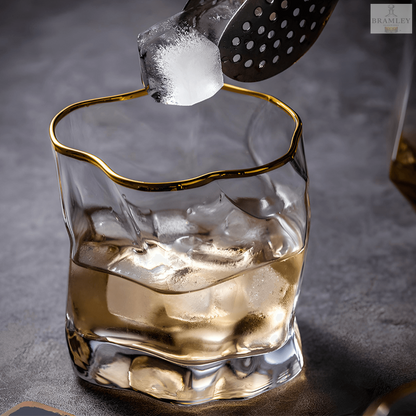 Hoshi Gold Japanese Crystal Whisky Glass