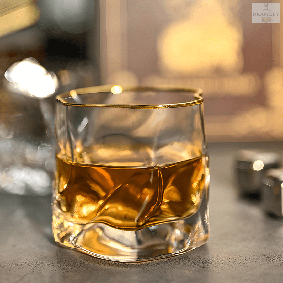 Hoshi Gold Japanese Crystal Whisky Glass