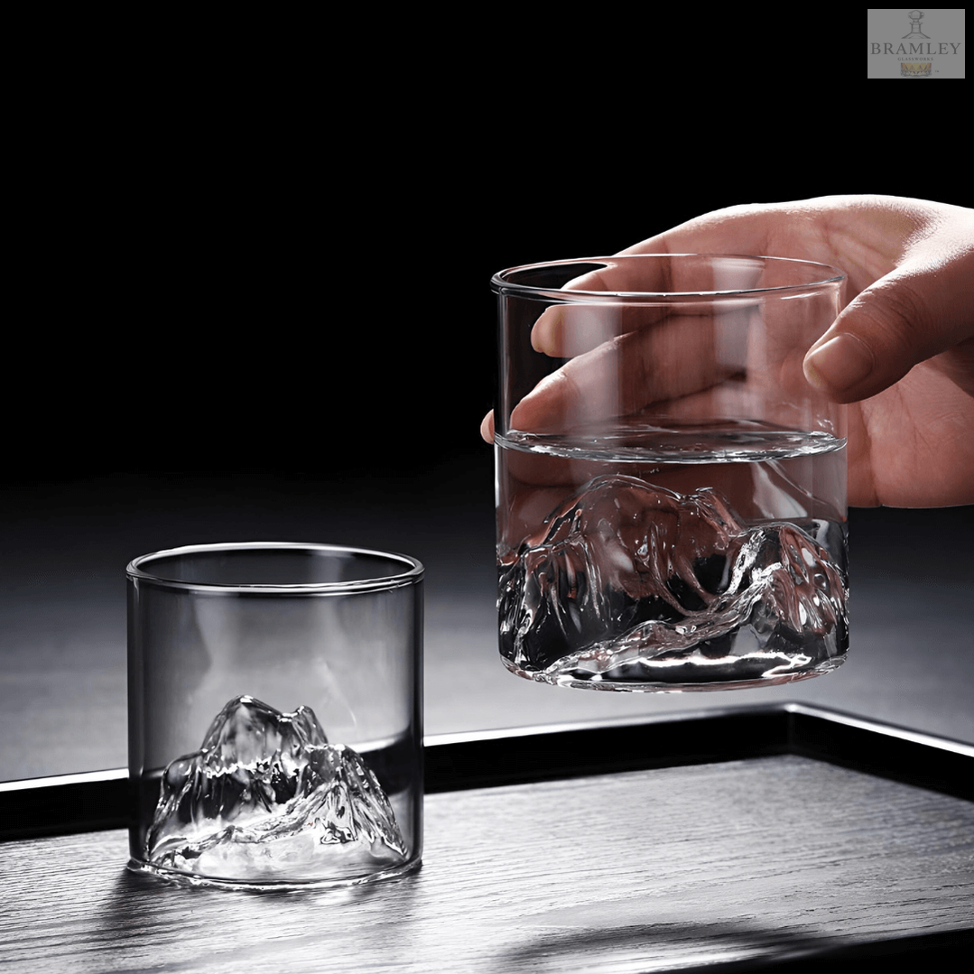 Mount Fuji Japanese Crystal Whisky Glass