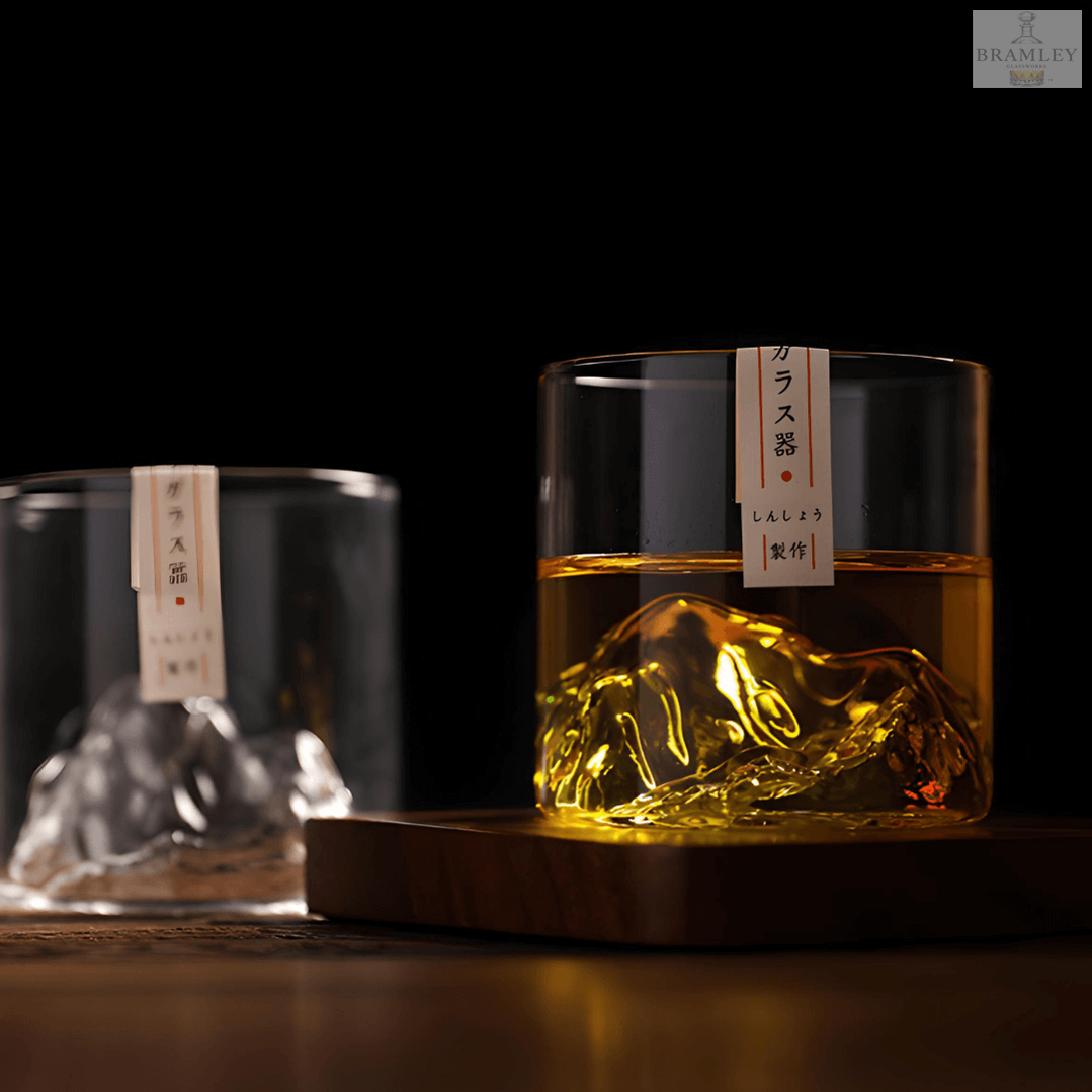 Mount Fuji Japanese Crystal Whisky Glass