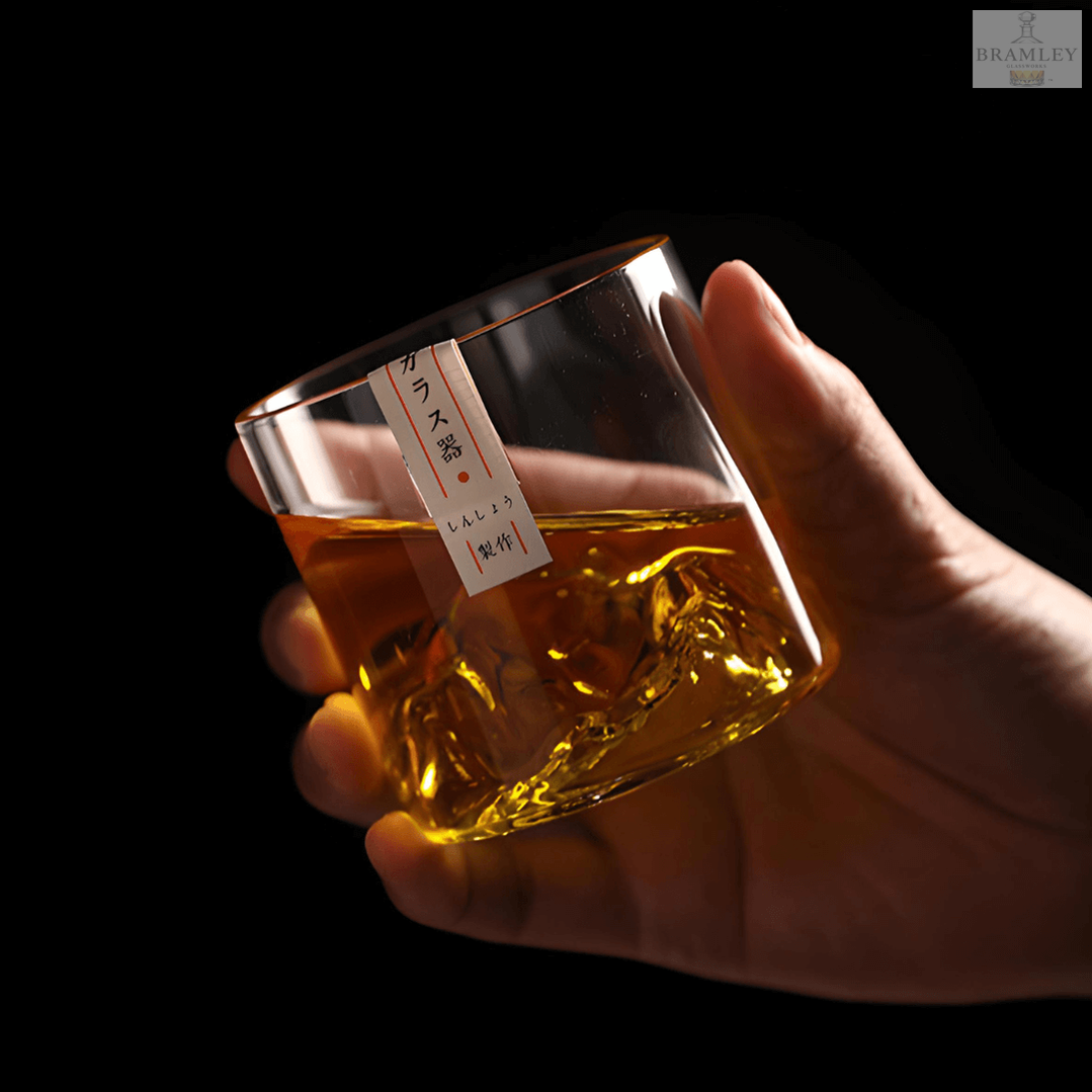 Mount Fuji Japanese Crystal Whisky Glass