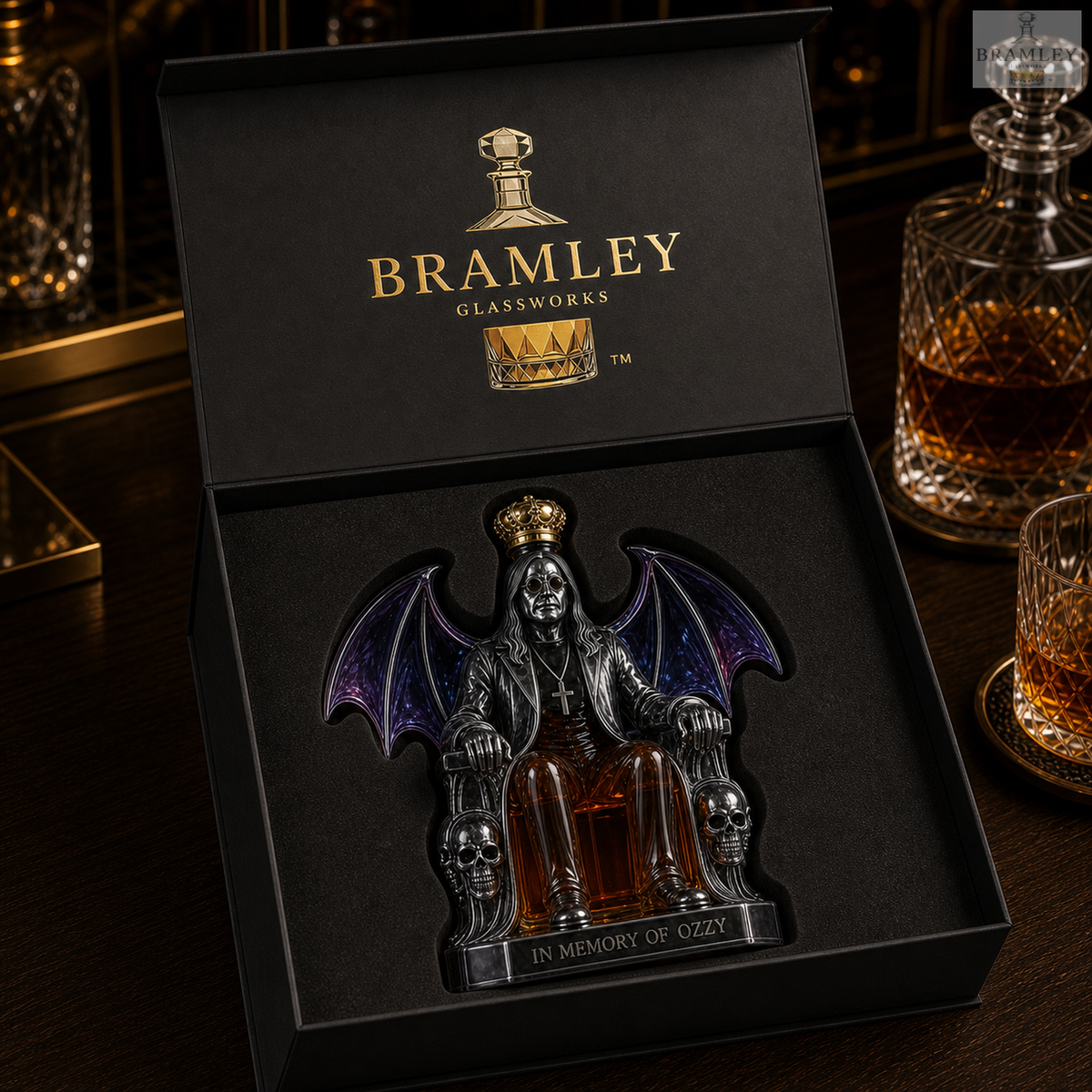 Ozzy Osbourne Throne Whisky Decanter