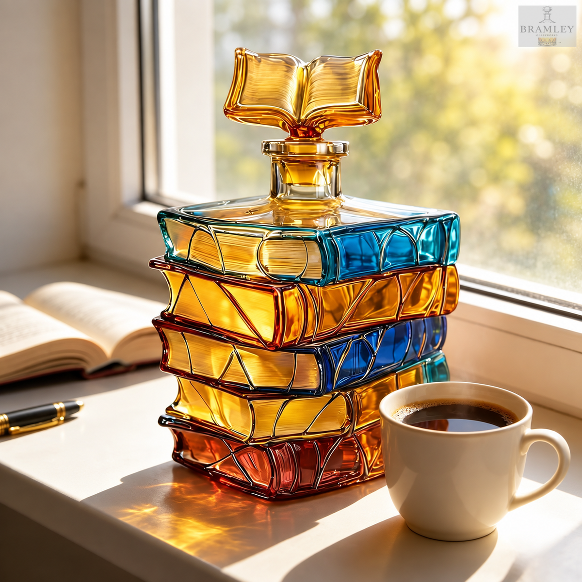 Stack of Books Whisky Decanter