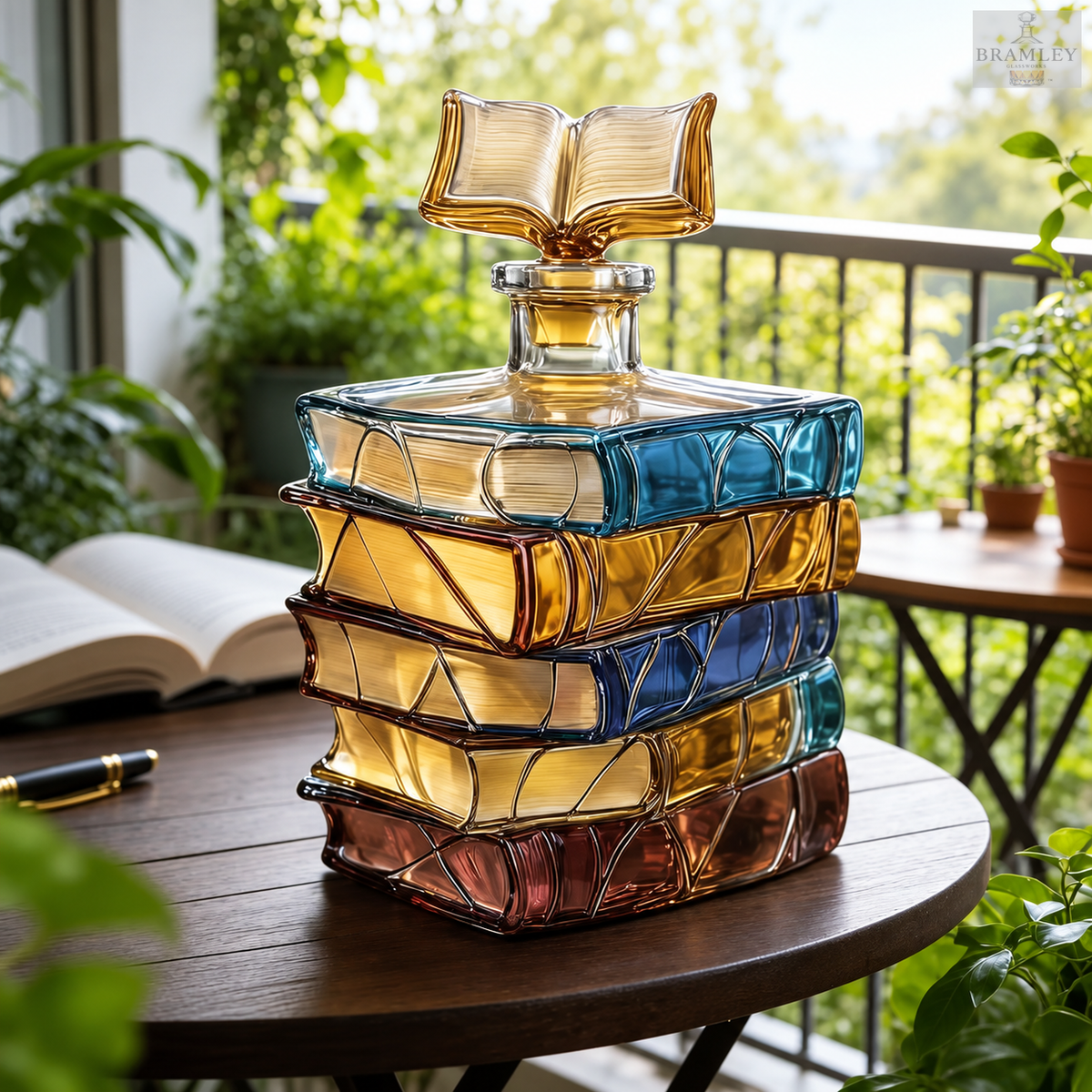 Stack of Books Whisky Decanter
