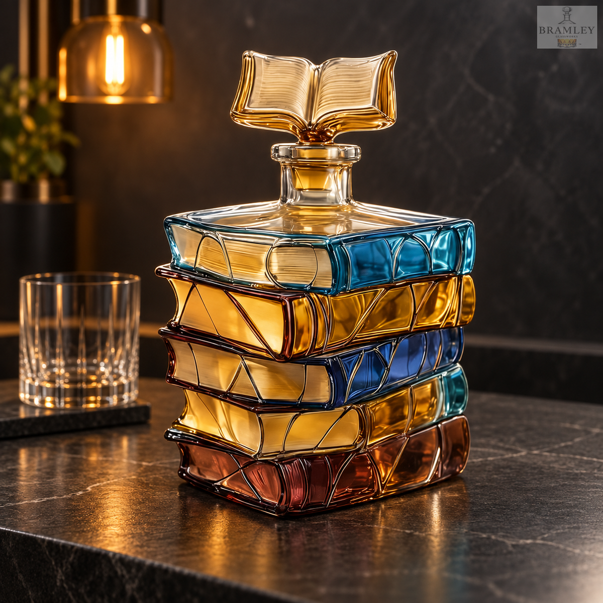 Stack of Books Whisky Decanter