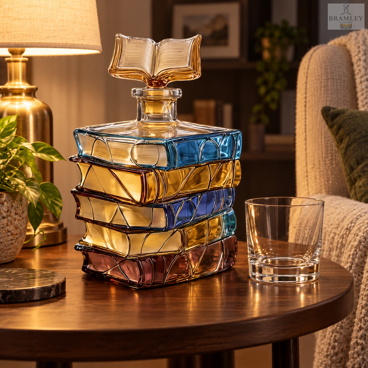 Stack of Books Whisky Decanter