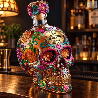 Sugar Skull Whisky Decanter