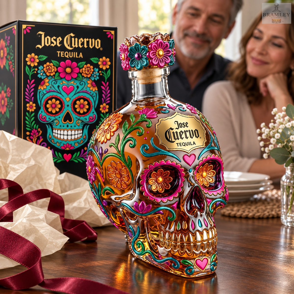 Sugar Skull Whisky Decanter