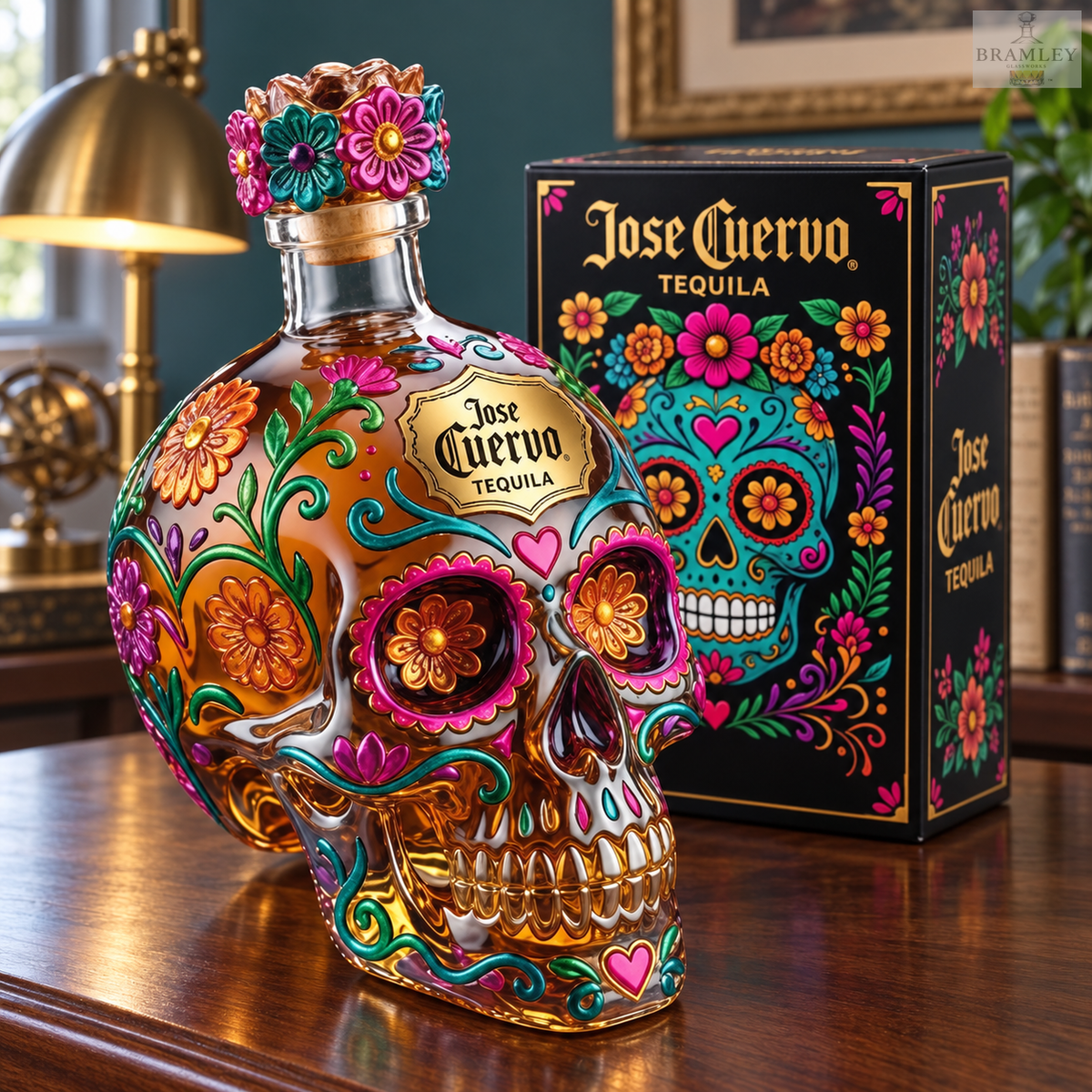 Sugar Skull Whisky Decanter