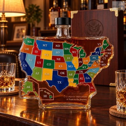 USA Map 250th Anniversary Whisky Decanter