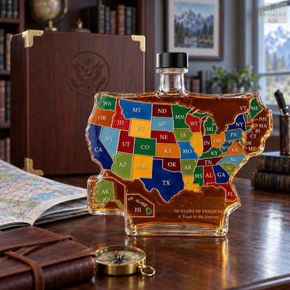 USA Map 250th Anniversary Whisky Decanter