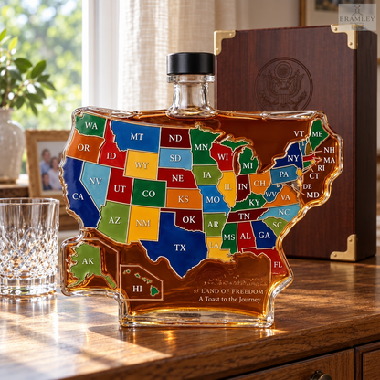 USA Map 250th Anniversary Whisky Decanter