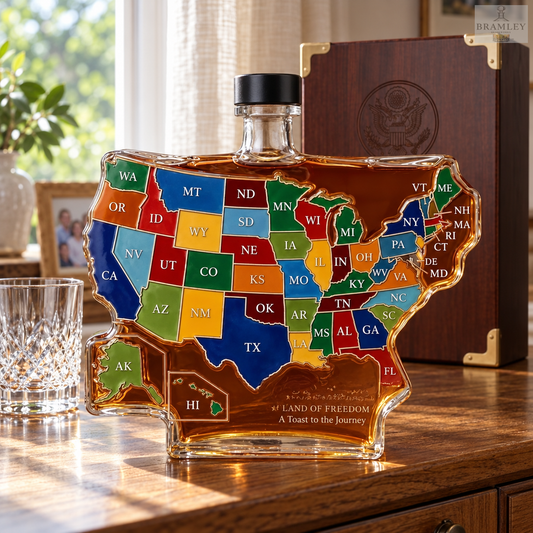 USA Map 250th Anniversary Whisky Decanter