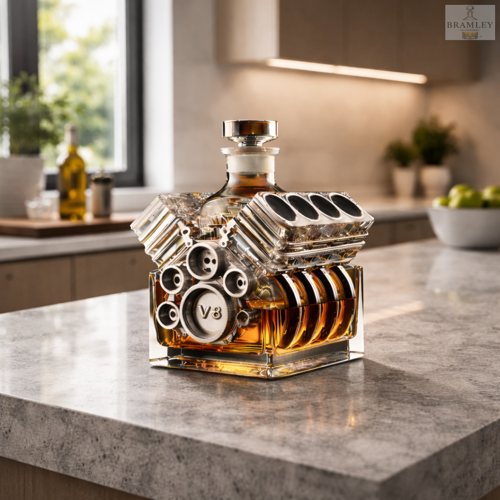 V8 Engine Whisky Decanter