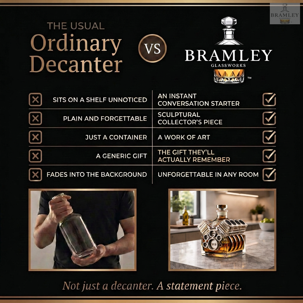 V8 Engine Whisky Decanter