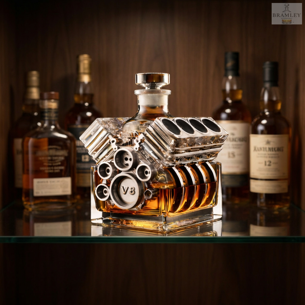 V8 Engine Whisky Decanter
